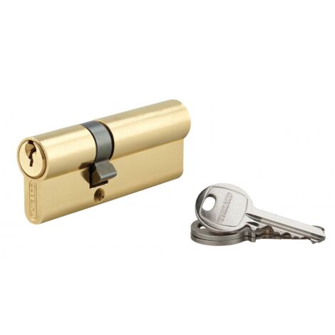 Thirard – Cylindre de serrure cranté 30 x 50 mm – 3 clés en acier nickelé – Mécanisme à 5 goupilles – Panneton anti-arrachement – Vis de 50 mm (1/3)