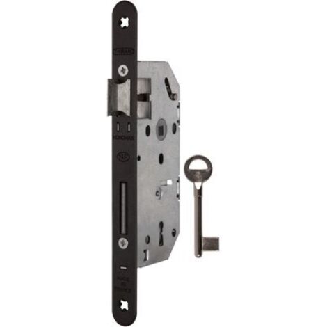 Thirard – Serrure à larder Monomax 40mm – 1 point de fermeture – 4 variures – Mécanisme 2 tours – Acier galvanisé – Installation mortaise (1/4)
