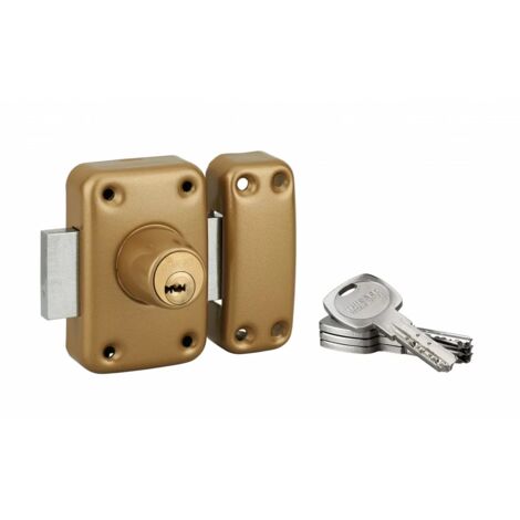 Verrou pour porte d'entrée vitrée Transit 2 à cylindre double 70 mm