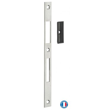 Thirard – Gâche plate inox double empénage 244x20x2,5 mm – Pour serrure à larder – Épaisseur 2,5 mm – Installation facile et sécurisée (1/6)