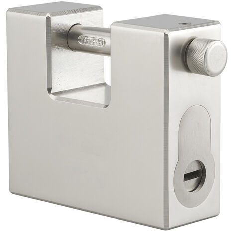 THIRARD - Cadenas Land Blindé, extérieur, anse acier cémenté, pour cylindre profilé, 95mm, 3 clés - THIRARD
