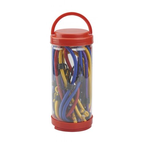 Tube de 12 tendeurs en caoutchouc à crochets, longueurs variées - THIRARD (1/5)