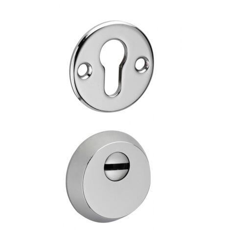 Thirard – Rosace de sécurité en alliage nickelé brossé – Diamètre extérieur 60mm – Protection contre perçage – Installation facile sur toutes portes