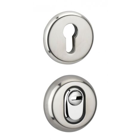 Thirard – Rosace de sécurité renforcée chromée – Acier inox 304 – Pastille tournante contre arrachement – Installation facile sur toutes portes