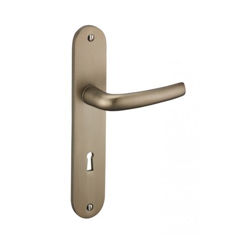 Poignée de porte Chantilly anodisé inox trou de clé, l (1/2)