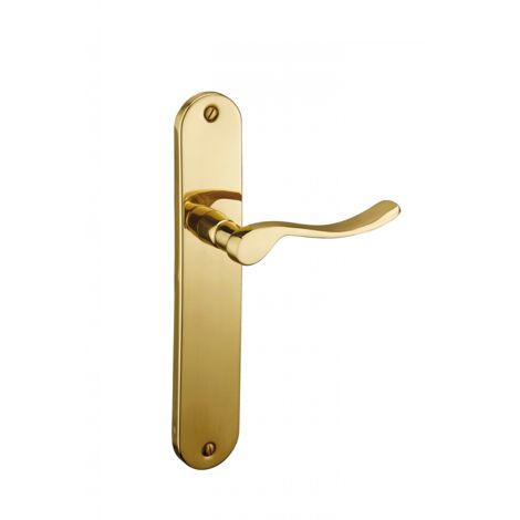 Thirard – Poignée de porte Marianne sans trou – Béquille laiton massif – Carré acier 7 mm – Pour porte épaisseur 45 mm maxi – Entr'axes 195 mm