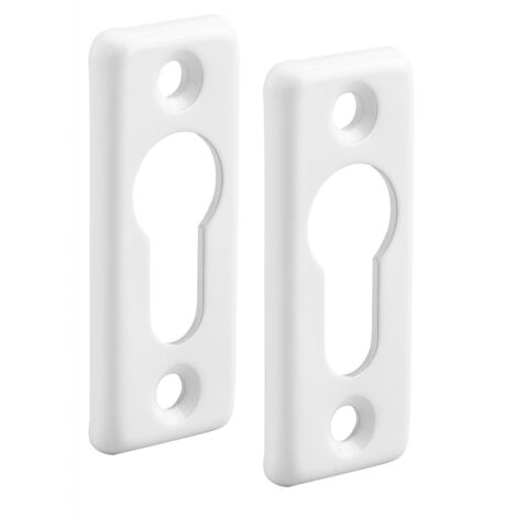 Paire de rosaces rectangulaires cp - blanc 9016