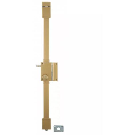 Thirard – Serrure verti bronze cp à tirage 75 x 130 mm droite – Mécanisme à 5 goupilles – 4 clés en laiton nickelé – Boîtier en acier cambré (1/2)