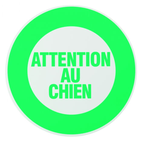 THIRARD - Plaque signalétique d.180mm "ATTENTION AU CHIEN" avec adhésif - THIRARD (1/5)