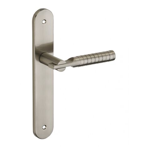 Thirard – Poignée de porte Diane sans trou – Plaques acier embouti – Béquilles alliage fondu – Carré acier 7 mm – Ressort de rappel