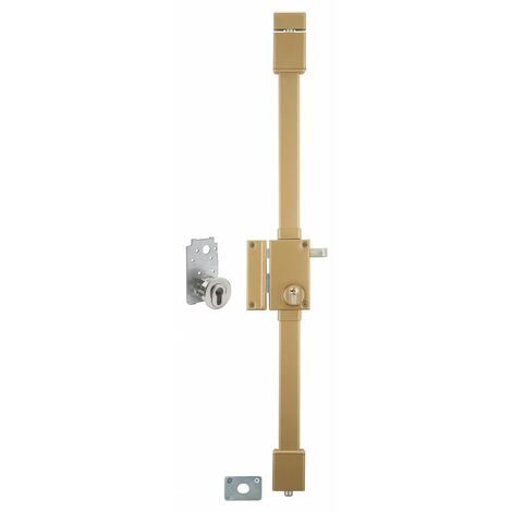 Thirard – Serrure multipoint en applique Targa bronze – Coffre 75 x 130 mm – Axe 45 mm – 4 clés réversibles – Protection contre le crochetage (1/3)