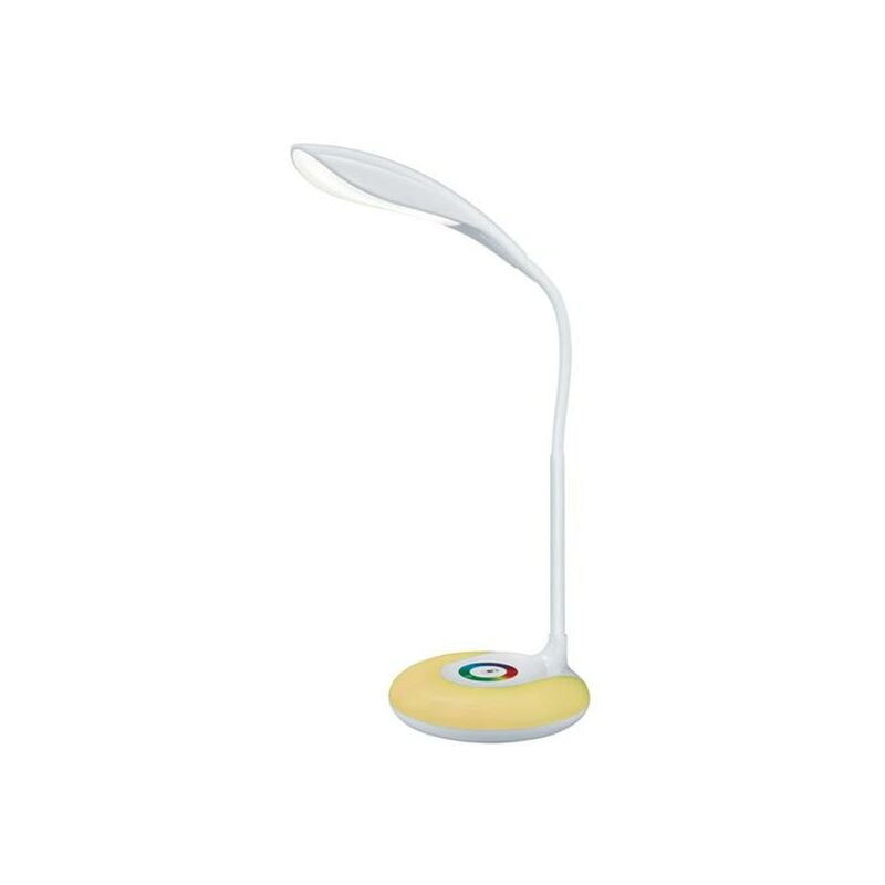 Lampe de bureau LED GILLY en métal blanc