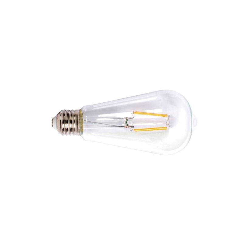 Bombilla con filamento LED pera transparente DUOLEC E27 luz cálida
