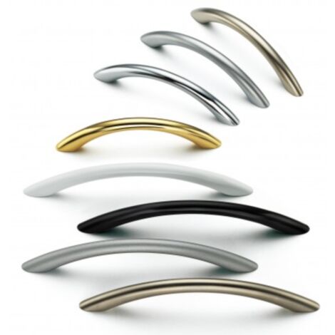 Poignée Luk 7861 - talla Noir brillant. 164x10x30mm. Entraxe 128mm.