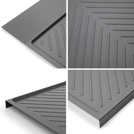 Emuca Protecteurs fond pour la cuisine Sink, M90, 867x580mm, épaisseur de la planchet 16mm, découpable, Plastique, Gris antracite - talla