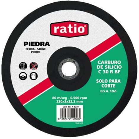 Disco corte piedra Ratio - talla 125 x 2,5 x 22,2 mm. (1/2)