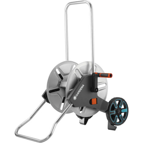 GARDENA 18540-20 AQUAROLL M CHARIOT EN MÉTAL AVEC MANIVELLE EN PLASTIQUE MULTICOLORE (1/4)