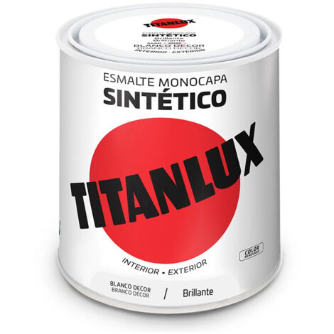 émail Synthétique Monocouche Blanc Avec Décor Brillant 250ml Titanlux 5809018 (1/2)