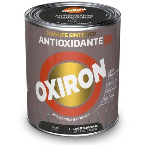Oxiron Smooth Antioxydant Émail Synthétique Métallique Noir Effet Forge 250ml Titan (1/2)