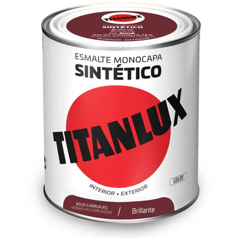 émail Synthétique Monocouche Rouge Chariot Brillant 750ml Titanlux 5808985 (1/2)