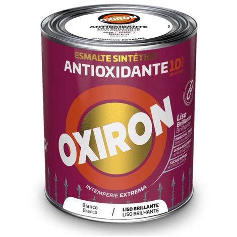 Oxiron Émail Synthétique Métallisé Antioxydant Blanc Brillant Lisse 250 ml Titan (1/2)