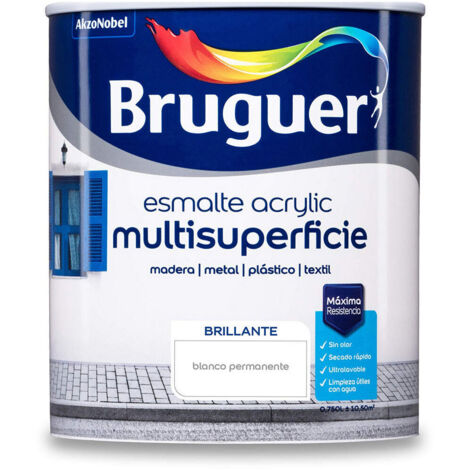 Émail Acrylique Multisurface Permanent Blanc Brillant 0,750L 5057422 BRUGUER (1/5)