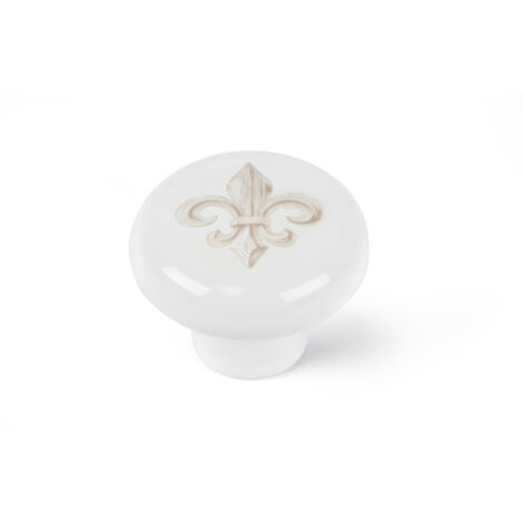 Bouton en porcelaine avec illustration rétro, dimensions: 40x40x31 mm, Ø: 40mm - talla (1/5)
