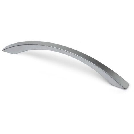 Poignée en zamak avec finition chrome mat, dimensions: 153x10x25mm et inserts: 128mm - talla (1/5)