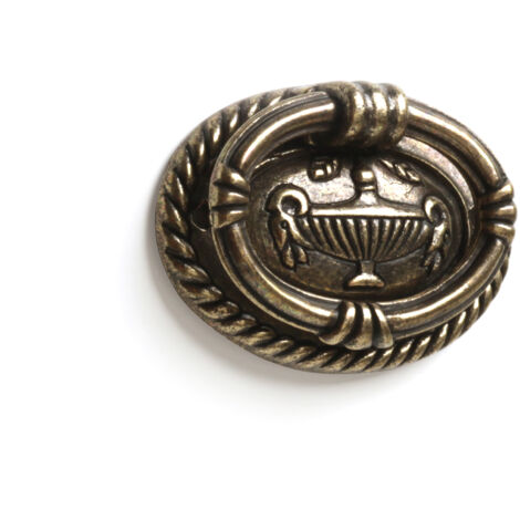 Bague en zamak avec finition en cuir, dimensions: 46x31x10mm - talla (1/5)