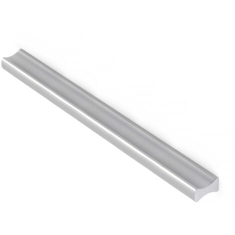 Poignée en aluminium avec finition anodisée mat, dimensions: 190x9x17mm et inserts: 160mm - talla
