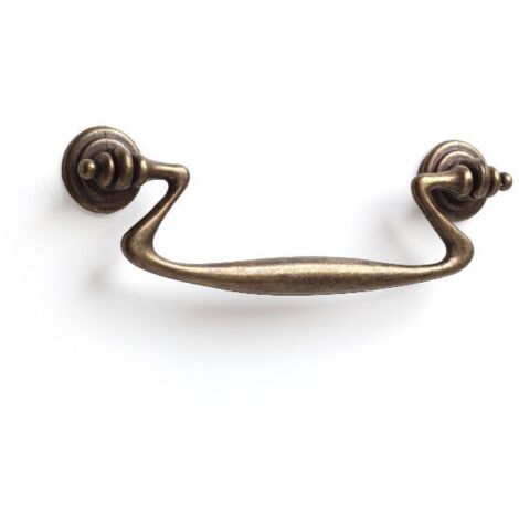 Manche en Zamak avec finition en cuir, dimensions: 116x34x15mm, inserts: 96mm - talla