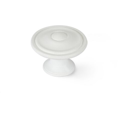 Bouton en zamak à pores blancs, dimensions: 35x35x26mm, Ø: 35mm - talla