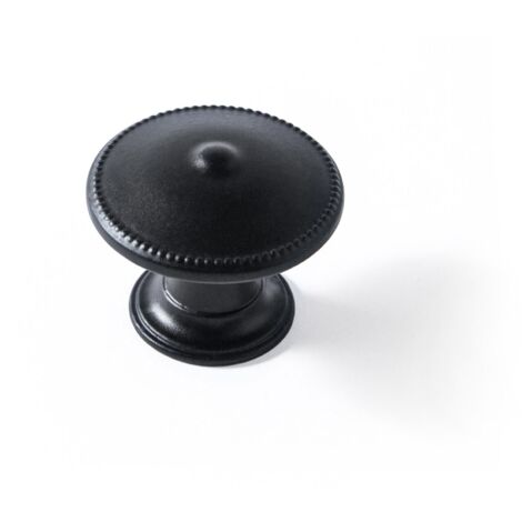 Bouton en Zamak avec finition noire, dimensions: 30x30x24mm - talla