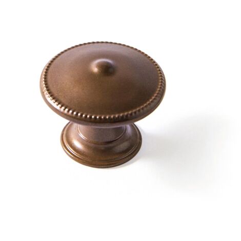 Bouton en Zamak finition cognac, dimensions: 30x30x24mm - talla