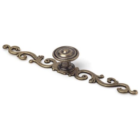 REI – Bouton de meuble en zamak finition bronze brossé – Dimensions 30x177x26mm – Pour meubles modernes et classiques (1/5)