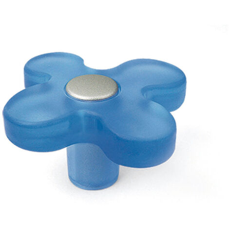 Bouton en plastique avec finition bleue, dimensions: 49x49x26mm Ø: 49mm - talla (1/4)