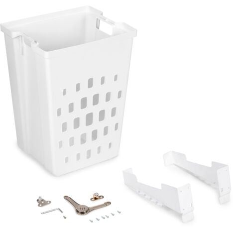 Emuca Panier à linge avec système de porte basculante, pour module