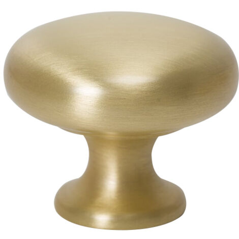 Bouton de meuble talinn – Laiton brossé – Pour bois dur – Fixation par vis M4 – Diamètre 31,4 mm – Vendu à l'unité – Fosun