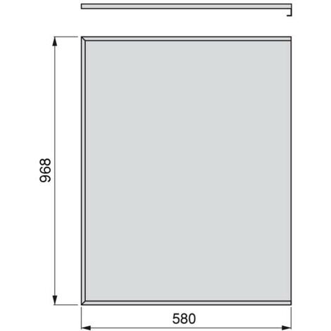 Emuca Protecteur de fond pour meuble de cuisine, 16mm, module 1.000mm, 968x580mm, Plastique et Aluminium, Aluminium naturel - talla