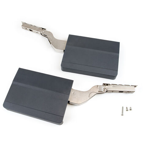 Emuca Jeu de compas pour portes relevables Agile, 3200 - 9000, acier et plastique, gris anthracite