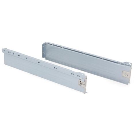 Emuca – Tiroir Ultrabox 86 x 450 mm – Acier avec coulisses à galets – Capacité de charge 25 kg – Réglage excentrique ±2 mm