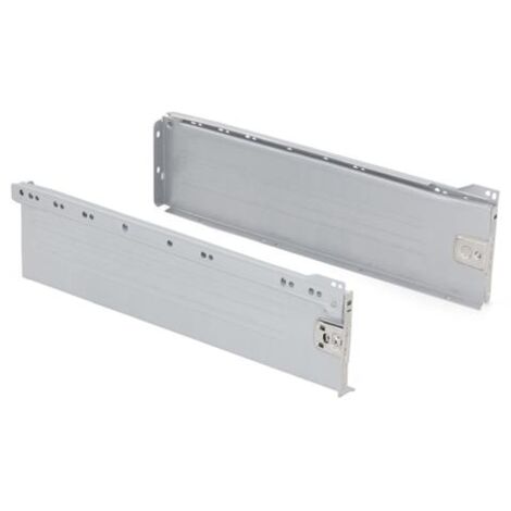 Emuca – Kit de tiroir cuisine Ultrabox 150 mm – Acier gris métallisé – Profondeur 350 mm pour rangement optimisé