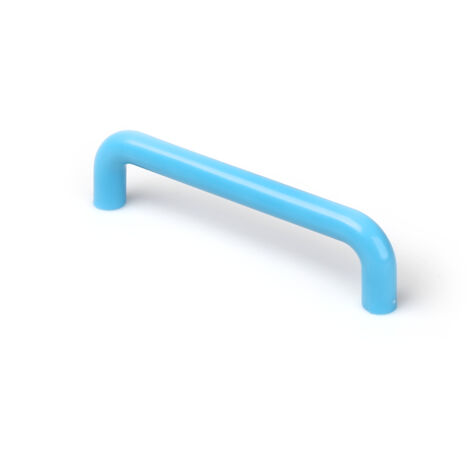Sac avec 6 poignées en plastique avec finition bleu clair, dimensions: 105x10x27mm inserts: 96mm - talla