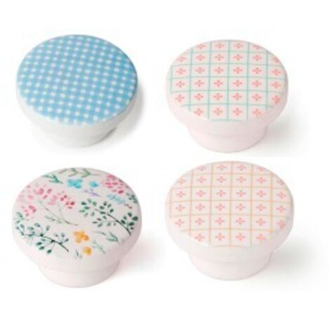 Blister avec 4 boutons ronds de meubles en bois finition décorative mod.m3 ø38mm rei. (1/3)