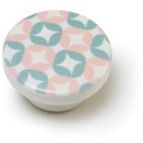 Blister avec 4 boutons ronds pour meubles en bois finition rose mod.e222 ø40mm rei. (1/5)