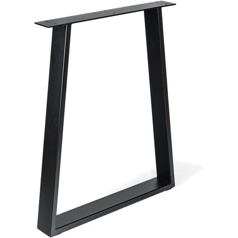 Pied trapèze pour meuble en acier Finition pores noirs Dimensions 58080712mm Hauteur : 71,2 cm 1 unité - talla (1/2)