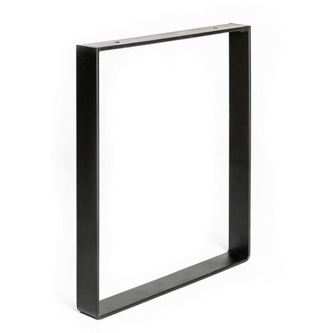 REI – Pied de meuble en acier noir mat 400x350x40mm – Épaisseur 5mm – Pour meubles modernes et industriels – Finition élégante