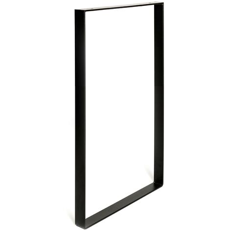 REI – Pied de meuble en acier noir mat 710mm – Système de fixation vissé – Performance optimale pour usages intérieurs et extérieurs