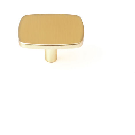 REI – Bouton de meuble en zamac finition laiton vintage – Dimensions 42x42x23mm – Système de fixation vissé avec vis M4 – 1 unité