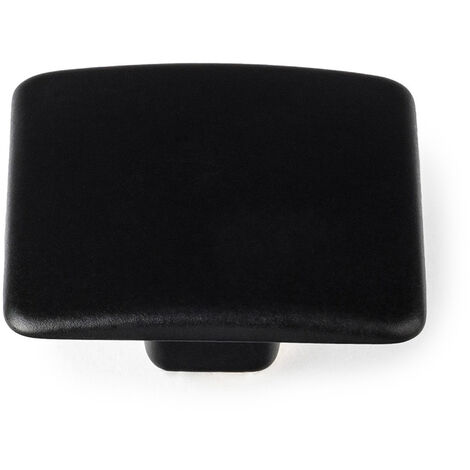 Bouton de meuble  Style contemporain  Fabriqué en Zamac  Finition noire mate  Mesures 373719mm  Système de fixation vissé  Comprend des vis M4  1 unité - talla